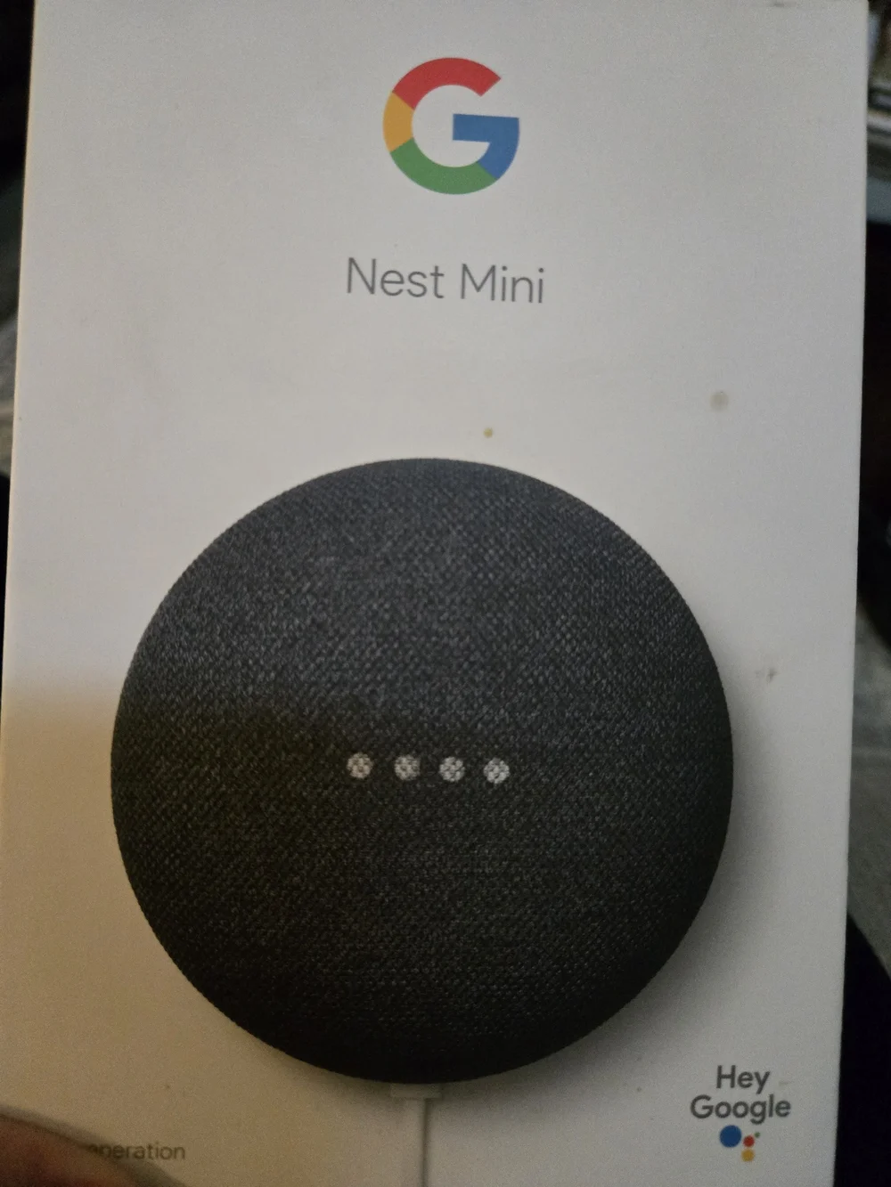 Google Nest Mini 2nd Generation in Charcoal NIB
